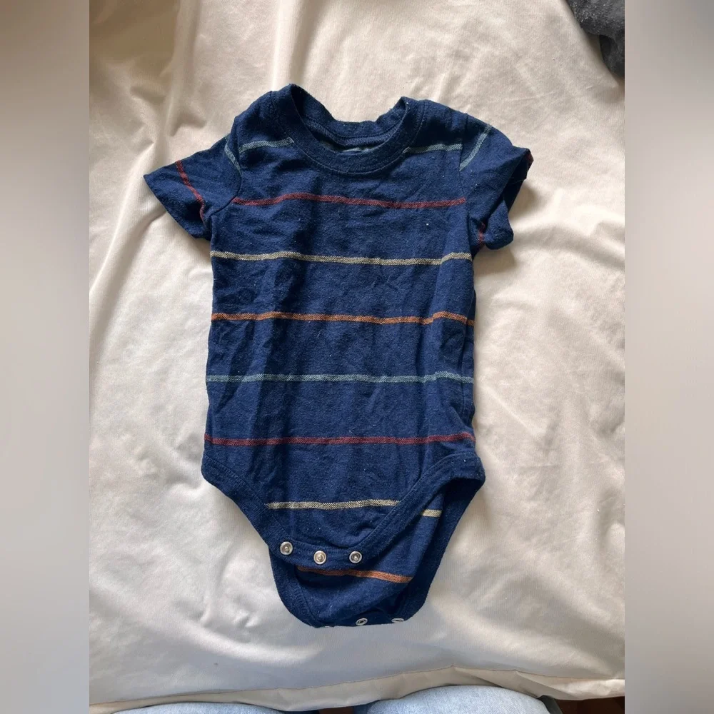 Striped Navy Onesie